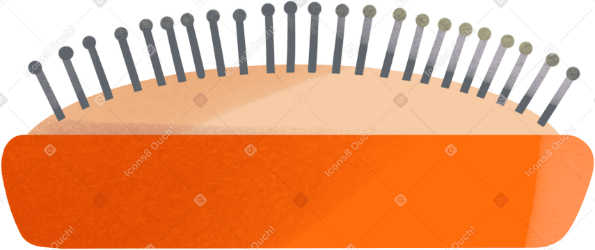 Pettine arancione PNG, SVG