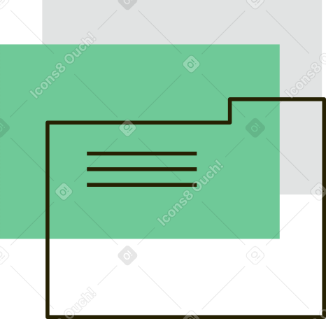 зеленые папки в PNG, SVG