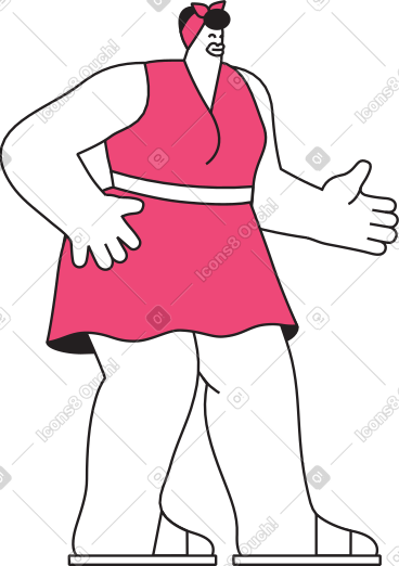 穿粉色裙子的女人 PNG, SVG