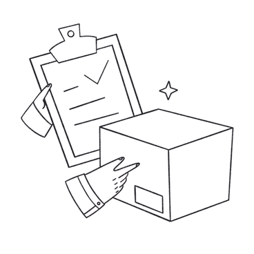 Courier with parcel and clipboard PNG, SVG