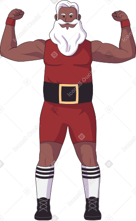 santa claus is in great athletic shape Illustration in PNG, SVG