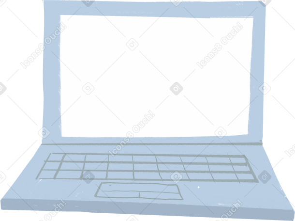 blue laptop PNG, SVG