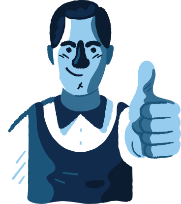 man with thumbs up PNG, SVG