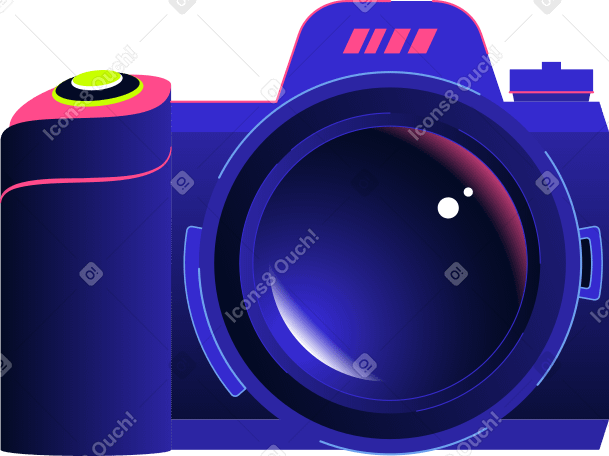 reflex blue camera Illustration in PNG, SVG