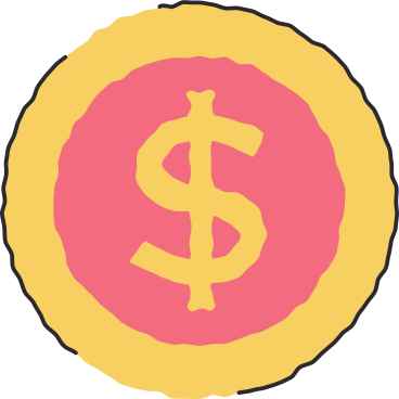 Yellow coin dollar в PNG, SVG