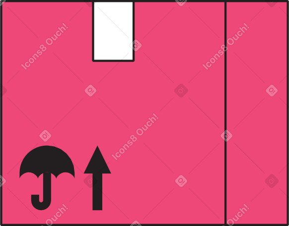 pink parcel box PNG, SVG