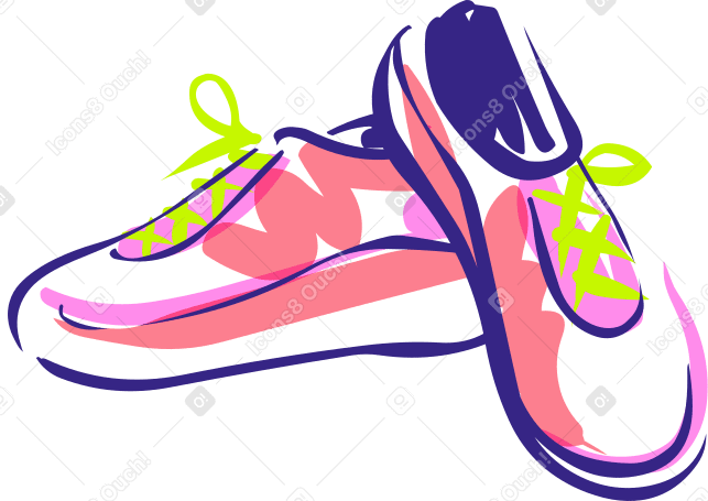 时尚女式运动鞋 PNG, SVG