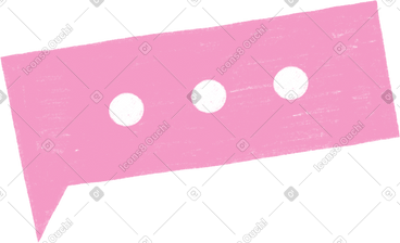 Pink bubble with dots PNG, SVG