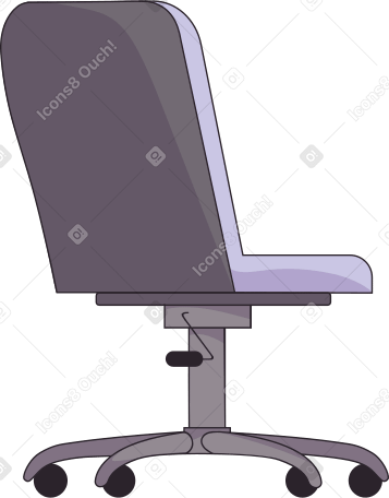 computer gray chair on casters PNG, SVG