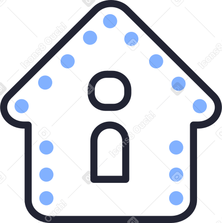 Пряничный домик в PNG, SVG