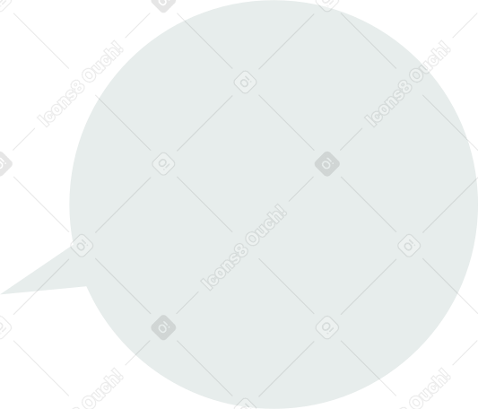 gray round speech bubble Illustration in PNG, SVG