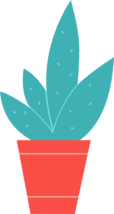 green cactus in a red pot PNG, SVG
