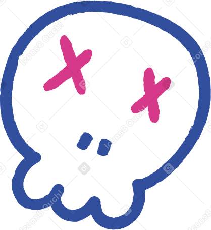 halloween skull Illustration in PNG, SVG