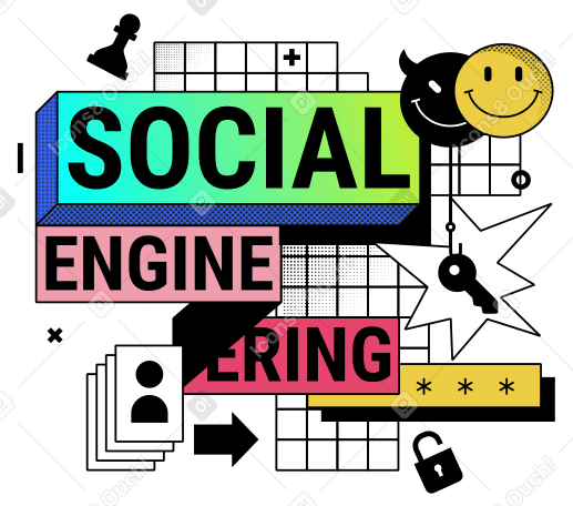 Ingeniería social con emoticones del bien y del mal PNG, SVG
