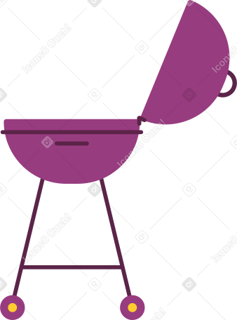 iron burgundy barbecue Illustration in PNG, SVG