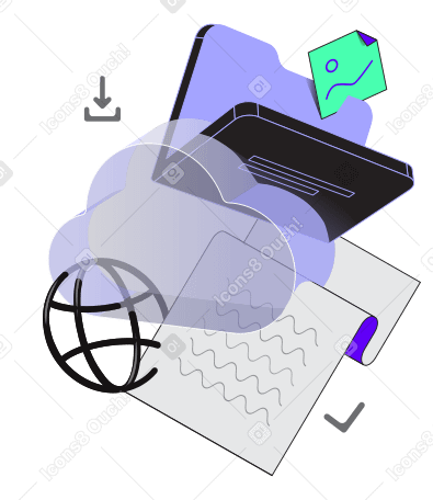 Cloud-speicher oder virtueller speicher PNG, SVG