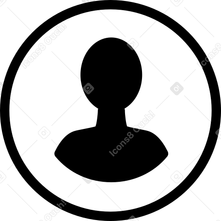 icon of the person in the circle Illustration in PNG, SVG