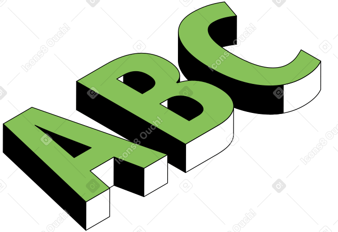 lettering abc text PNG, SVG