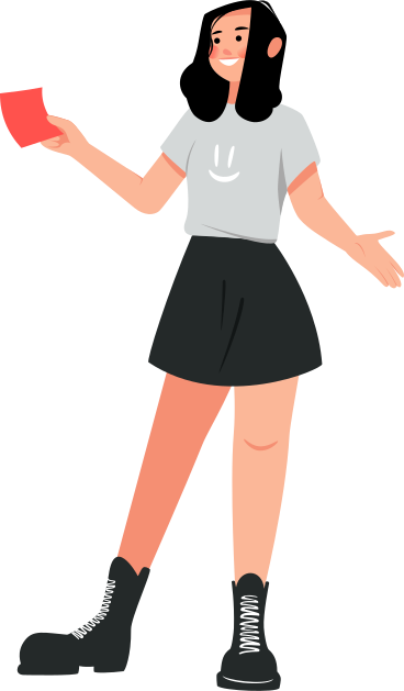 girl stands with a sheet in her hands PNG, SVG