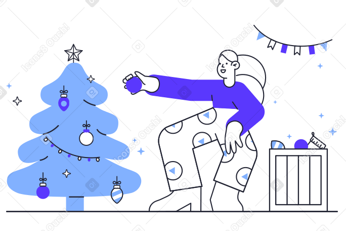 Prepairing for Christmas PNG, SVG