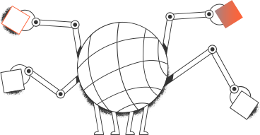 Robot con rettangoli PNG, SVG