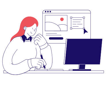 방문 페이지를 만드는 여성 웹 디자이너 PNG, SVG