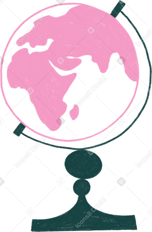 pink globe в PNG, SVG