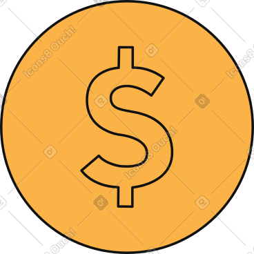 Yellow money coin PNG, SVG