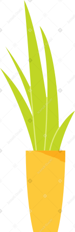 Цветок в высоком горшке в PNG, SVG
