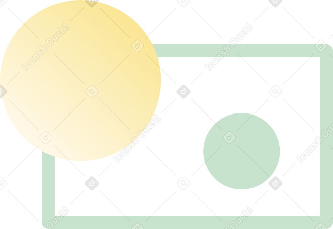 popup with circles Illustration in PNG, SVG