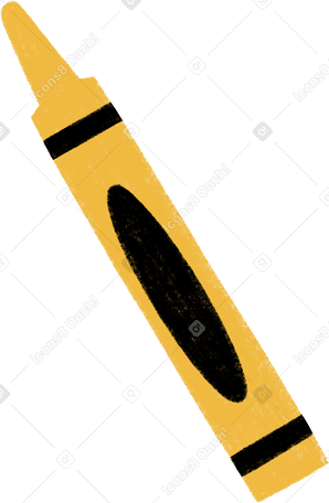 yellow wax pencil Illustration in PNG, SVG