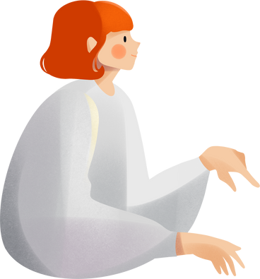 red hair young woman PNG, SVG