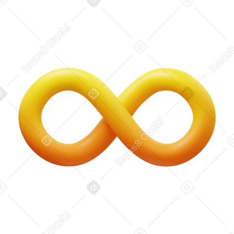 3D infinity Illustration in PNG, SVG