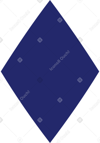rhombus dark blue Illustration in PNG, SVG