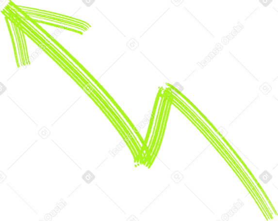 Зеленая стрела в PNG, SVG