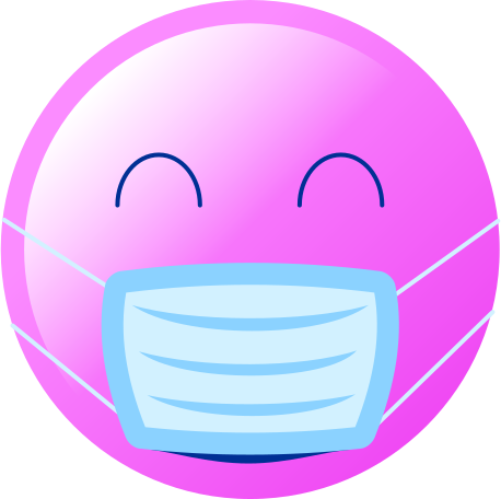 emoji in medical mask Illustration in PNG, SVG