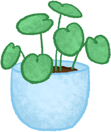Plant in blue pot в PNG, SVG