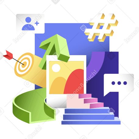 성공적인 소셜 미디어 마케팅 전략 PNG, SVG