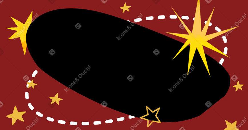 Red background with stars Illustration in PNG, SVG