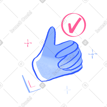 Task done with checkmark and thumbs up PNG, SVG