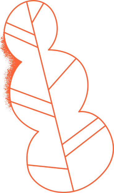 Vein leaf with red outline в PNG, SVG