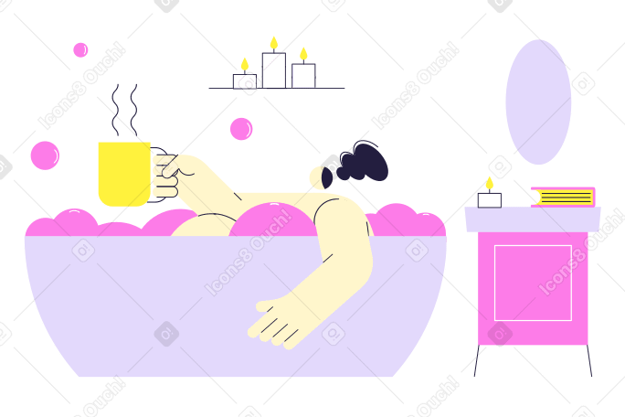 Relax Illustration in PNG, SVG