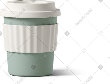 Green coffee cup PNG, SVG