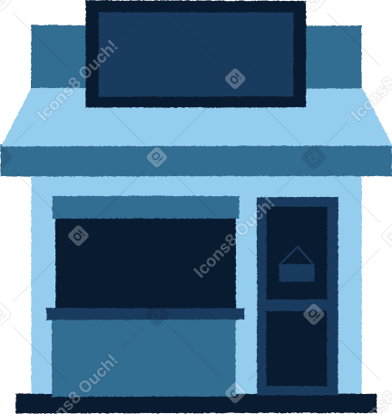 blue shop Illustration in PNG, SVG