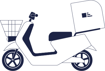 Illustrazione animata consegna moto in GIF, Lottie (JSON), AE