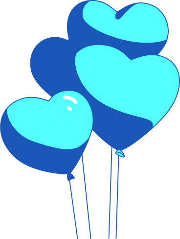 Heart balloons PNG, SVG