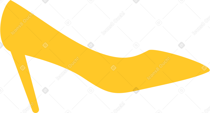 heel shoe yellow Illustration in PNG, SVG