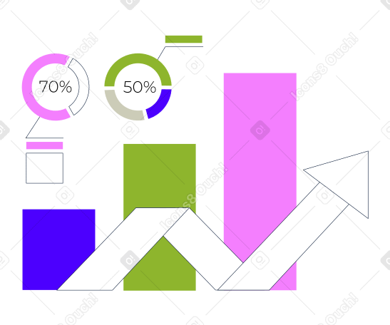 Business growth in statistical data PNG, SVG