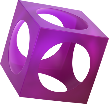 hollow cube with round holes PNG, SVG
