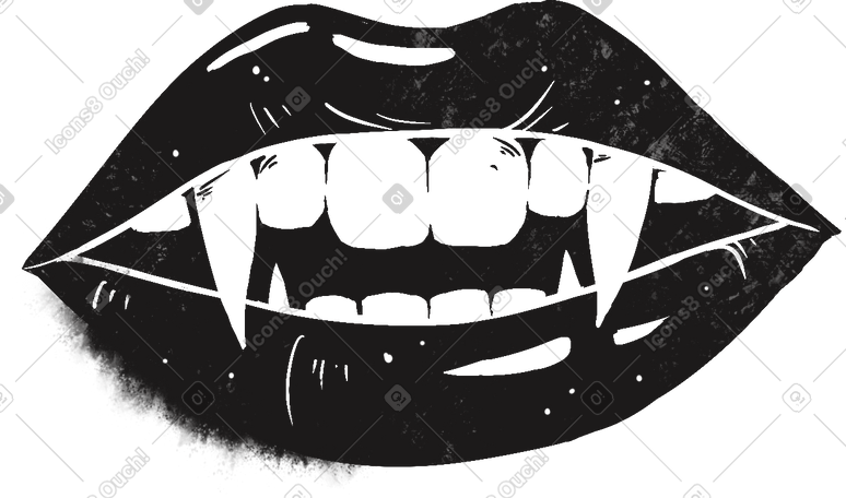 vampire teeth PNG, SVG